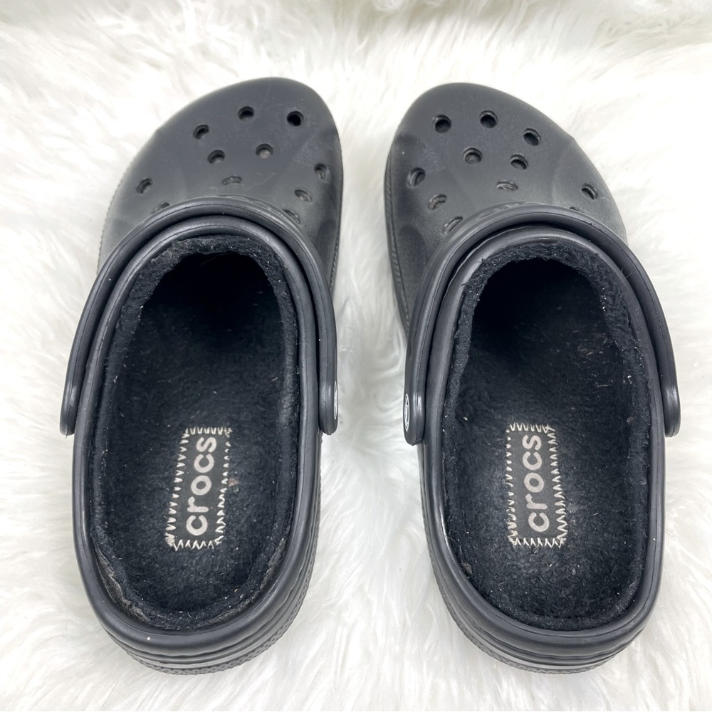 CROCS fuzz Lined black Classic clog  7.0 W 5.0 Men - Picture 3 of 5